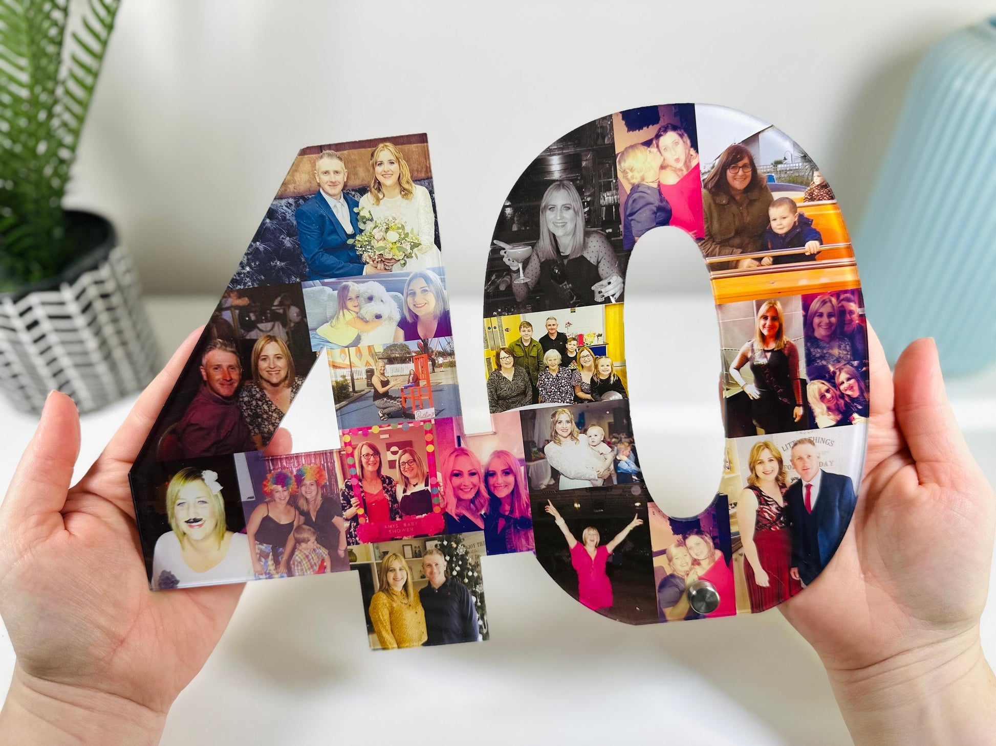 Acrylic Photo Number Collage, Birthday Gift, Photo Gift, Personalised gift,