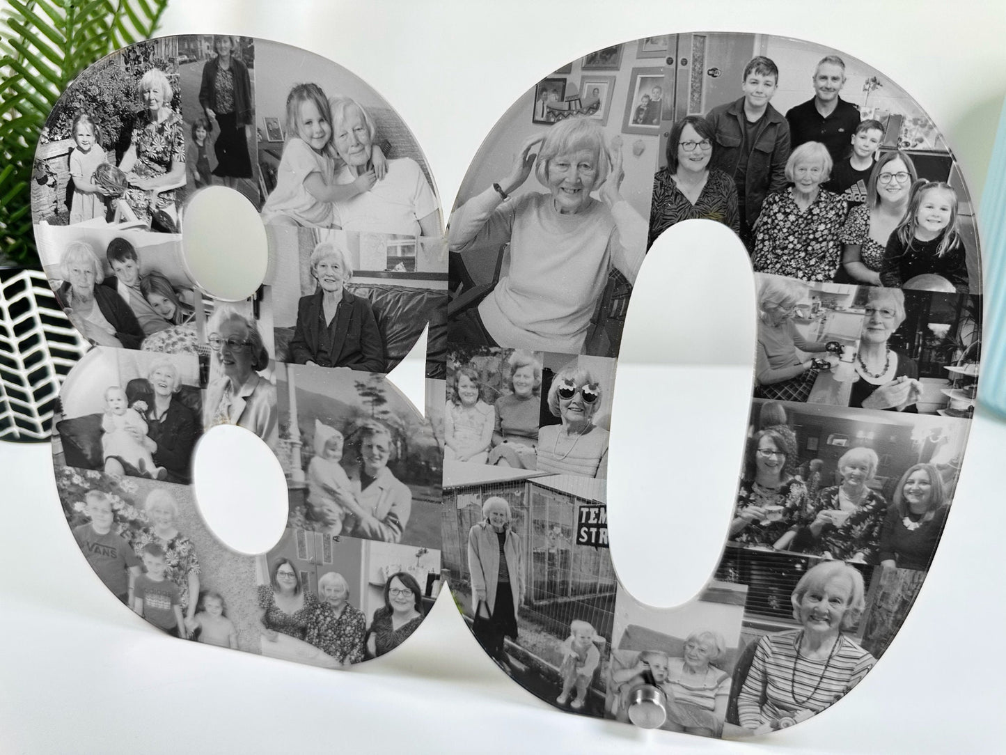 Acrylic Photo Number Collage, Birthday Gift, Photo Gift, Personalised gift,