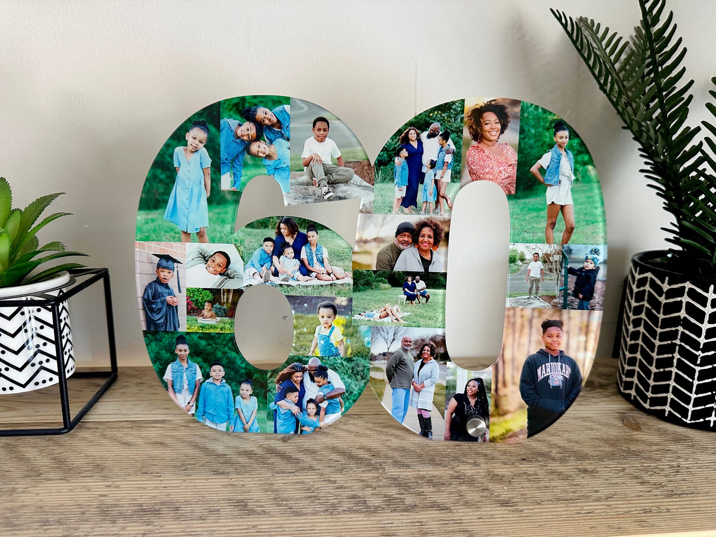 Acrylic Photo Number Collage, Birthday Gift, Photo Gift, Personalised gift,
