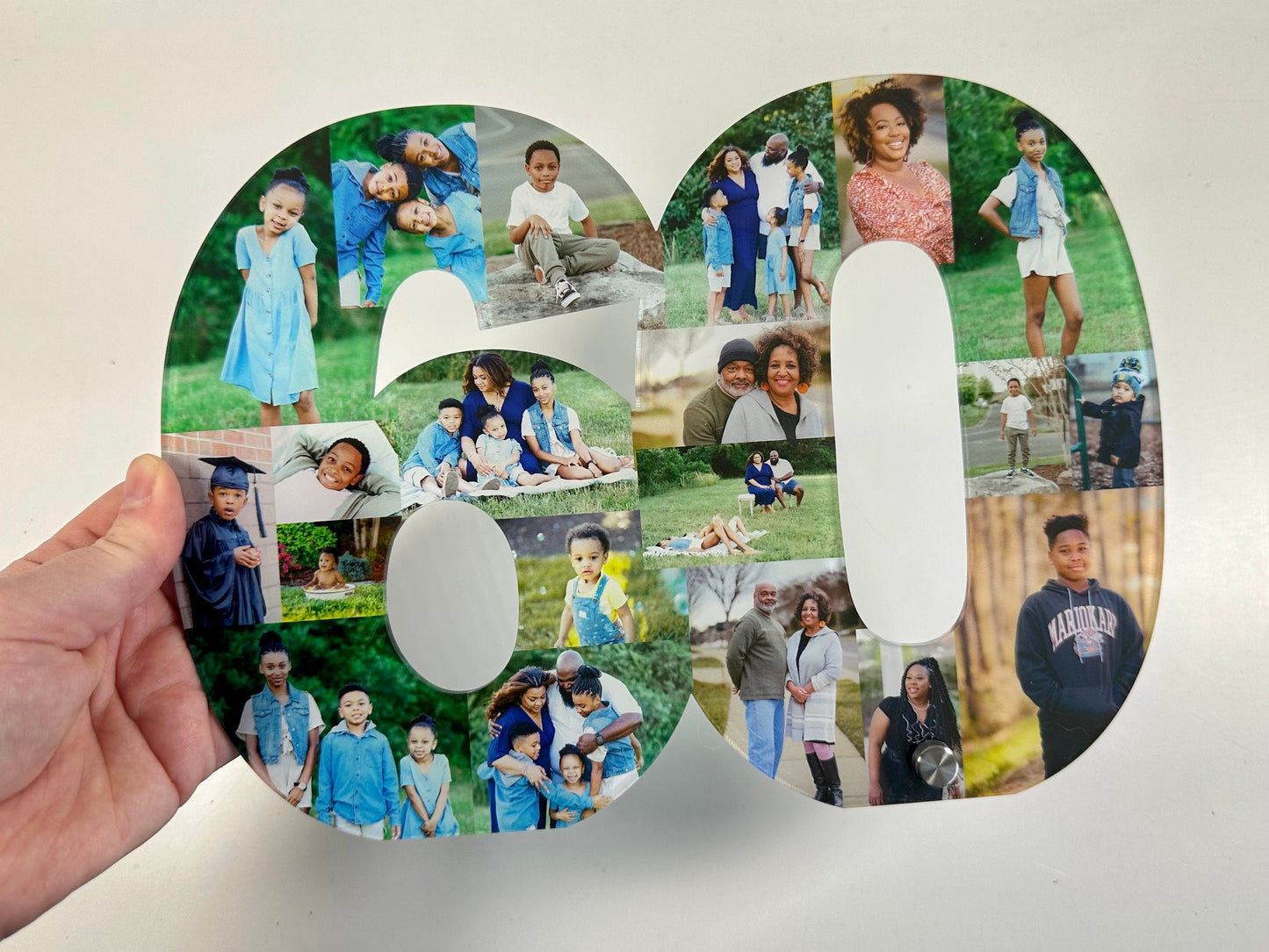 Acrylic Photo Number Collage, Birthday Gift, Photo Gift, Personalised gift,