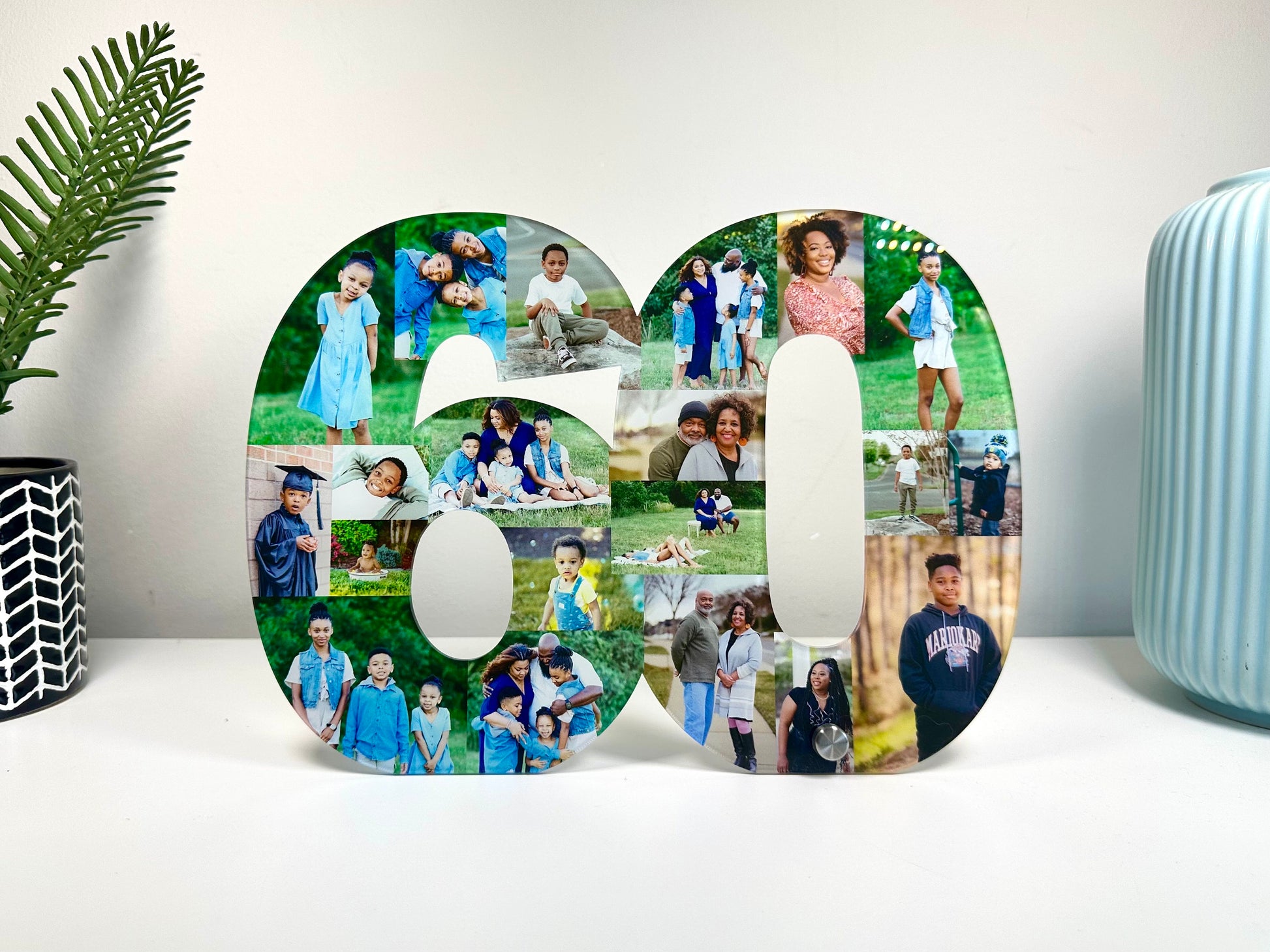 Acrylic Photo Number Collage, Birthday Gift, Photo Gift, Personalised gift,