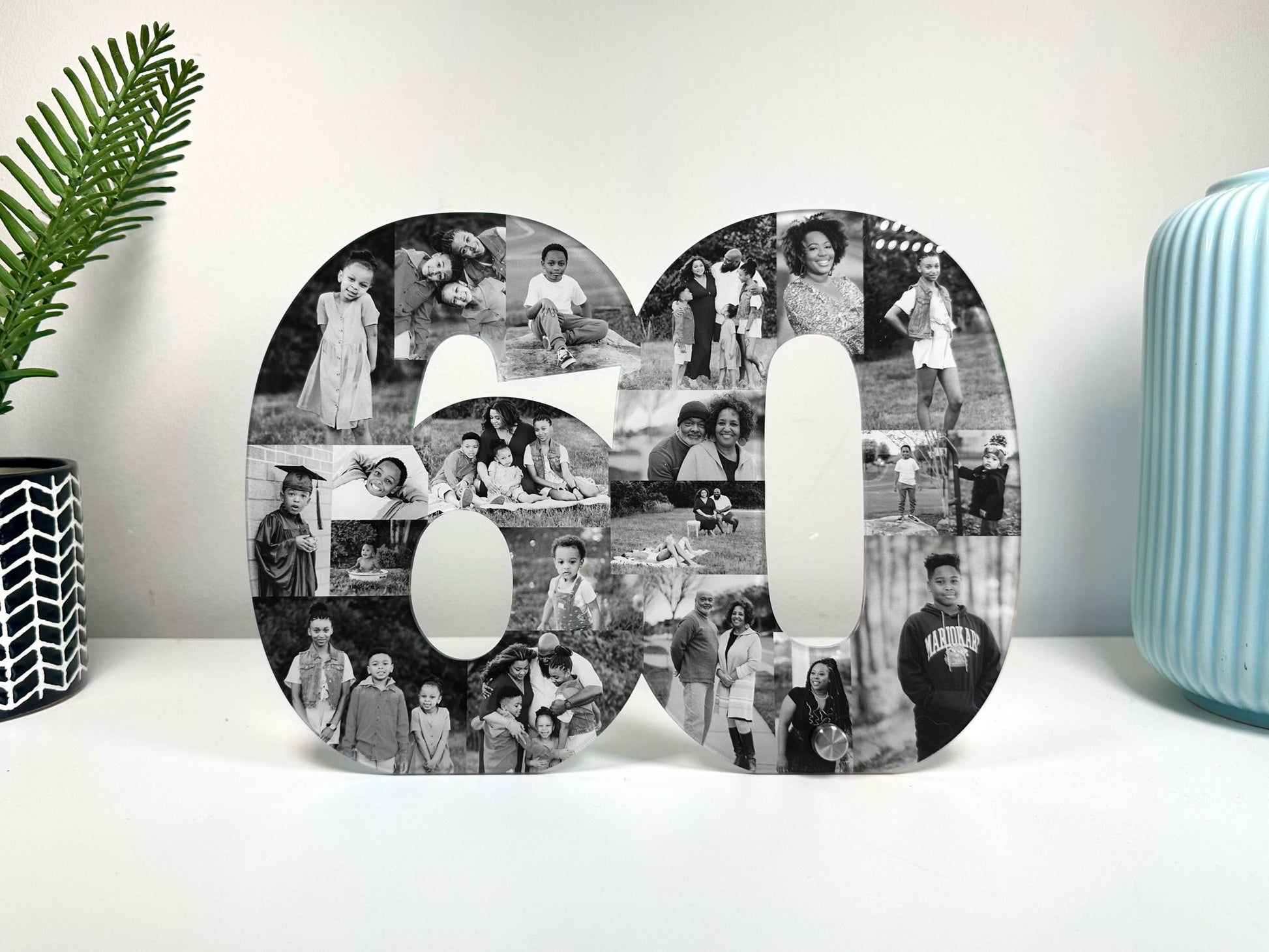 Acrylic Photo Number Collage, Birthday Gift, Photo Gift, Personalised gift,