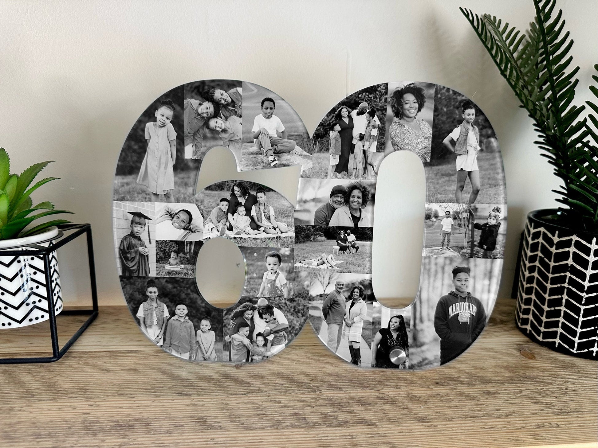 Acrylic Photo Number Collage, Birthday Gift, Photo Gift, Personalised gift,
