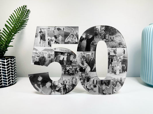 Acrylic Photo Number, Photo Collage, Birthday Gift, Photo Gift, Photo letter, Personalised gift,