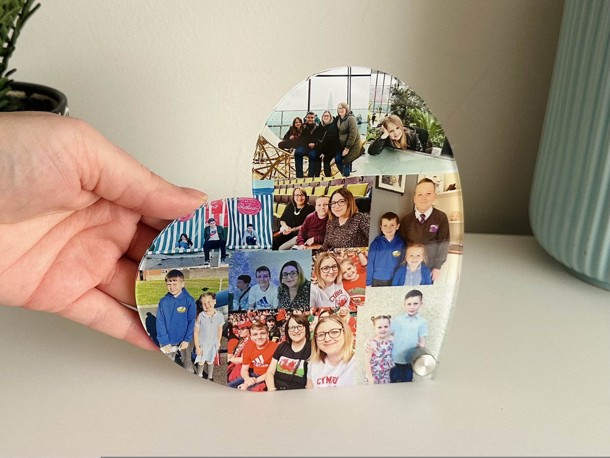 15cm Acrylic Photo Heart, Photo Collage, Heart Collage, Photo Gift, Personalised gift,