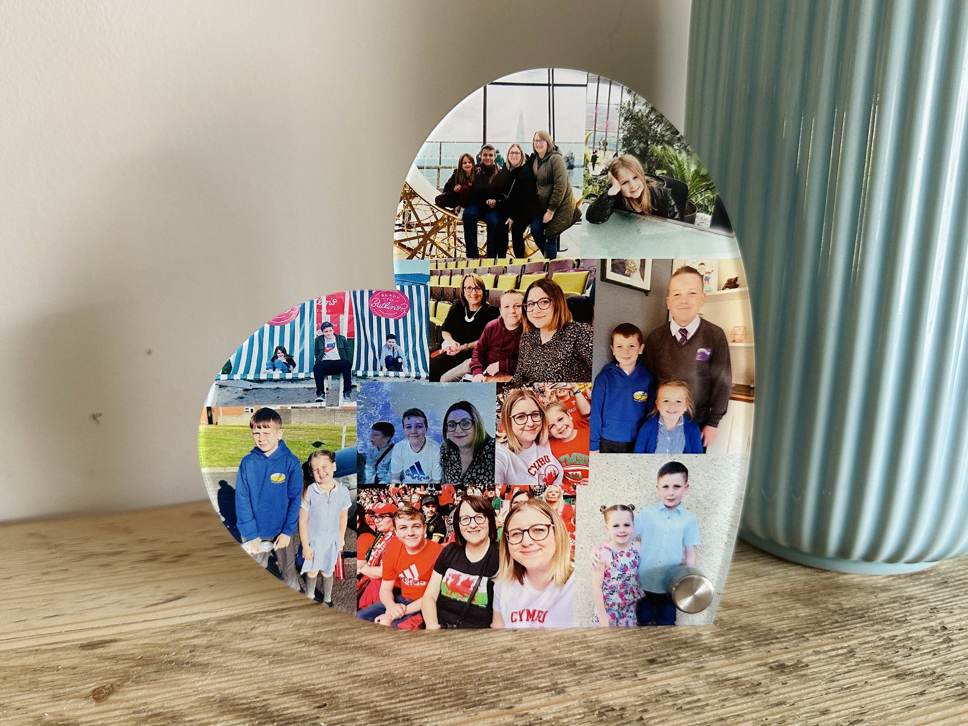 15cm Acrylic Photo Heart, Photo Collage, Heart Collage, Photo Gift, Personalised gift,