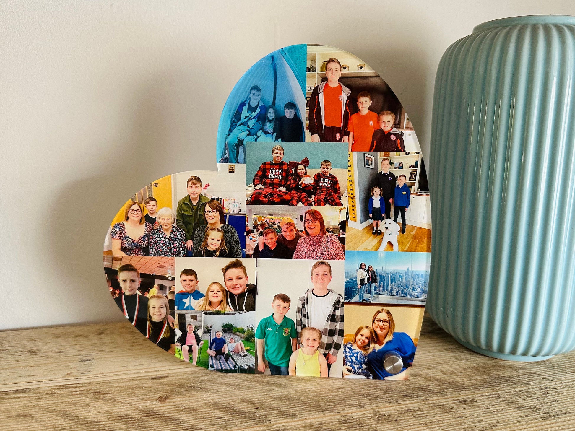20cm Acrylic Photo Heart, Photo Collage, Heart Collage, Photo Gift, Personalised gift,