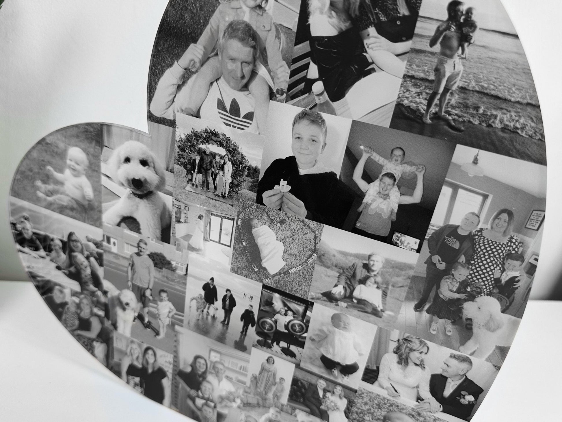 30cm Acrylic Heart Photo Collage