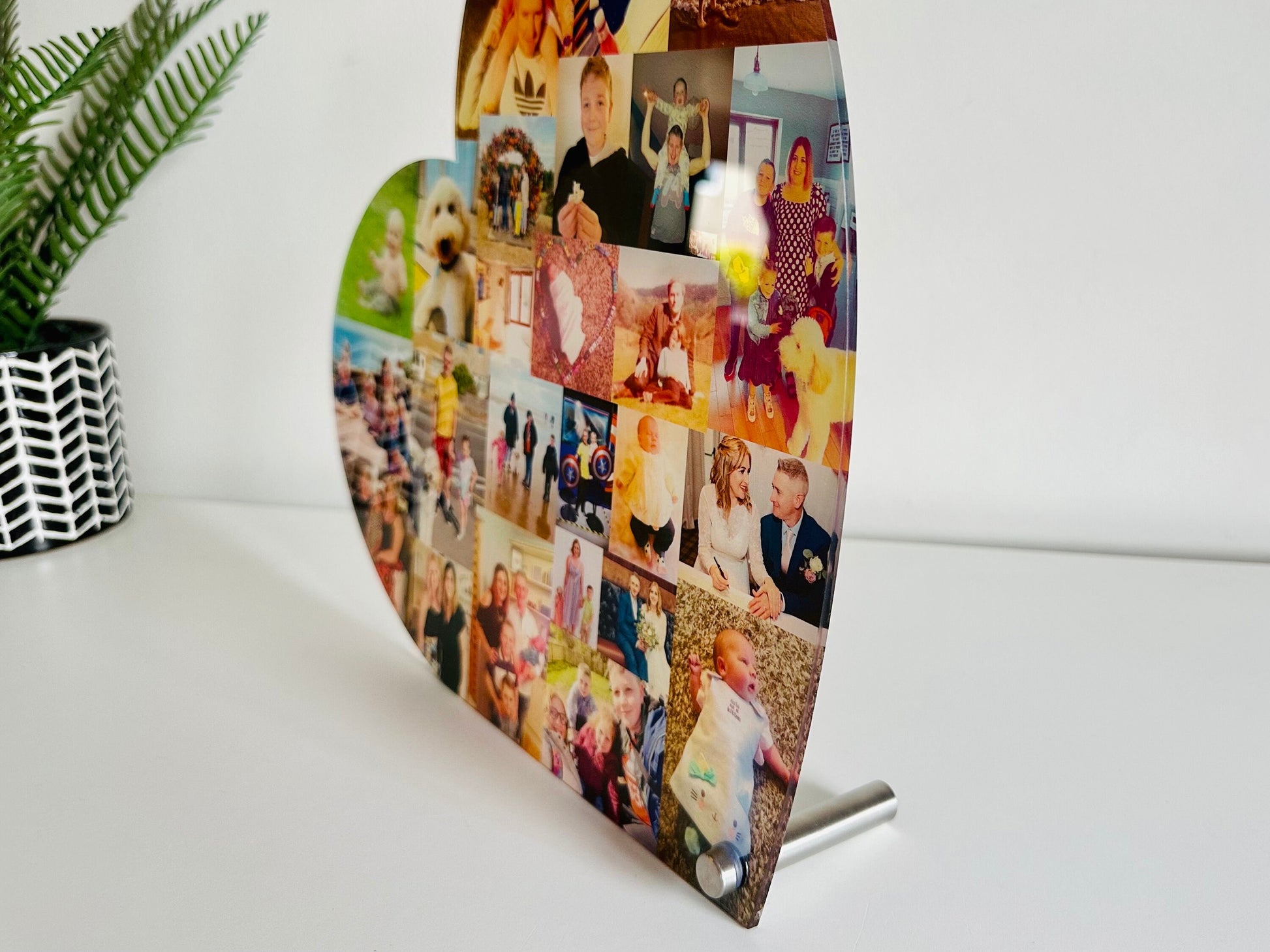 30cm Acrylic Heart Photo Collage for family