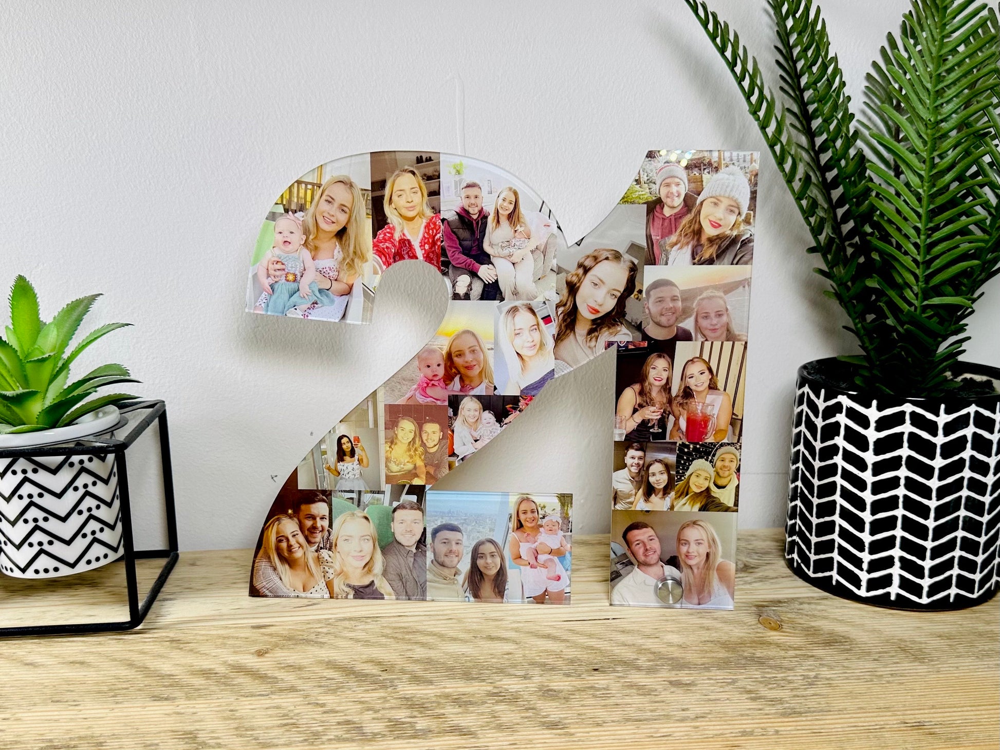 Acrylic Photo Number Collage, Birthday Gift, Photo Gift, Personalised gift,