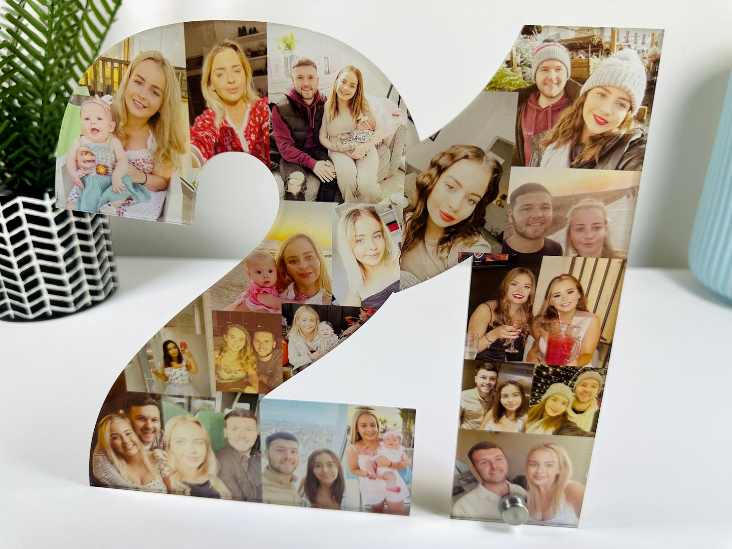 Acrylic Photo Number Collage, Birthday Gift, Photo Gift, Personalised gift,