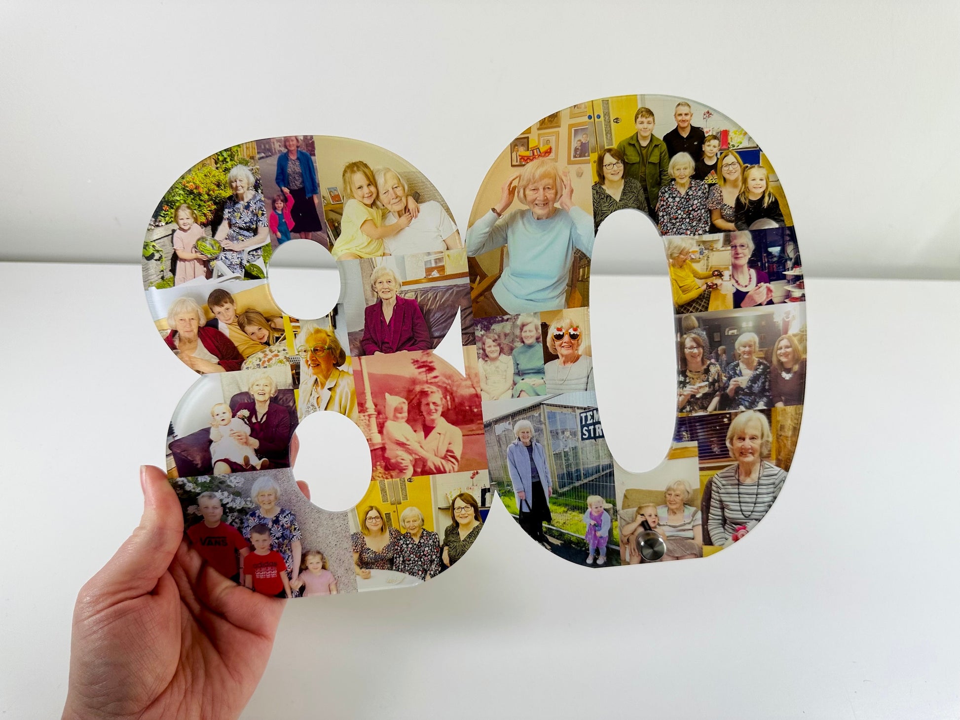 Acrylic Photo Number Collage, Birthday Gift, Photo Gift, Personalised gift,