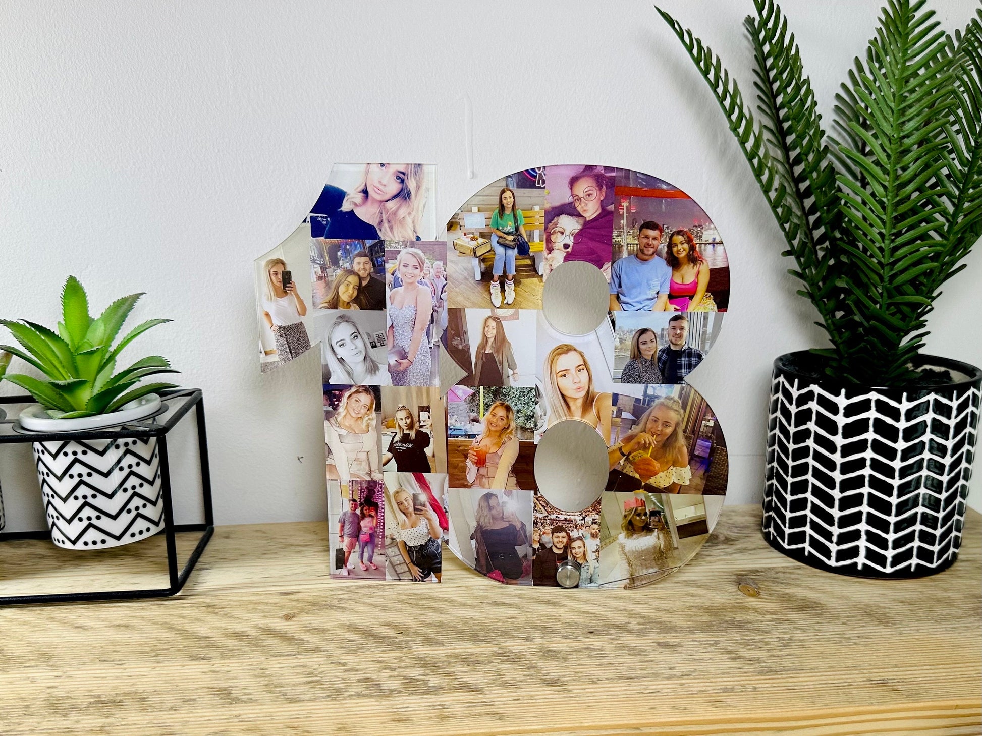 Acrylic Photo Number Collage, Birthday Gift, Photo Gift, Personalised gift,