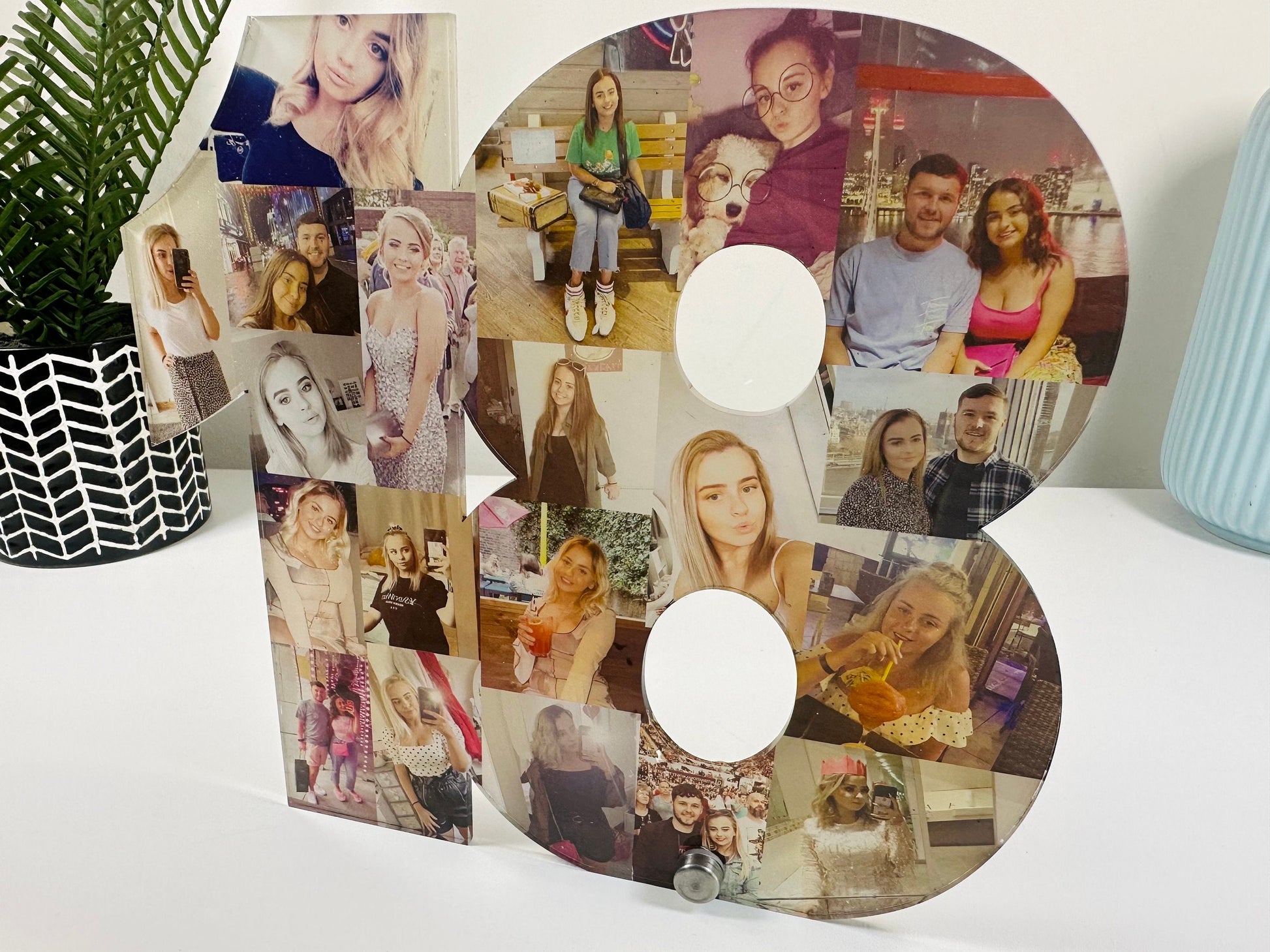 Acrylic Photo Number Collage, Birthday Gift, Photo Gift, Personalised gift,