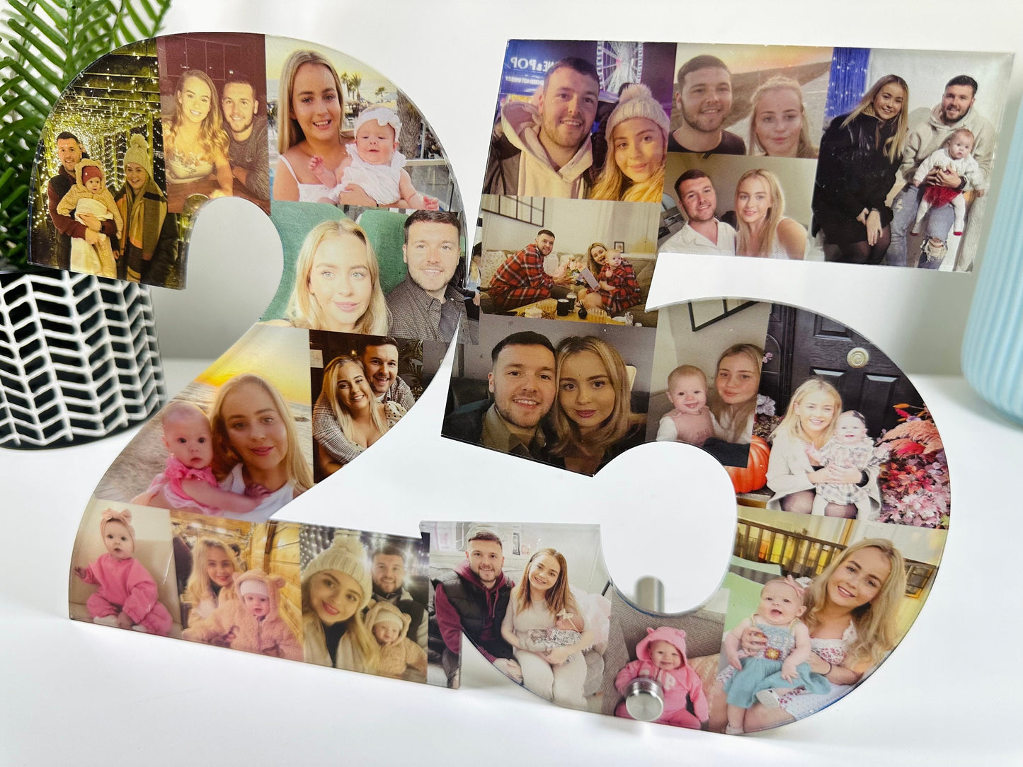 Acrylic Photo Number Collage, Birthday Gift, Photo Gift, Personalised gift,