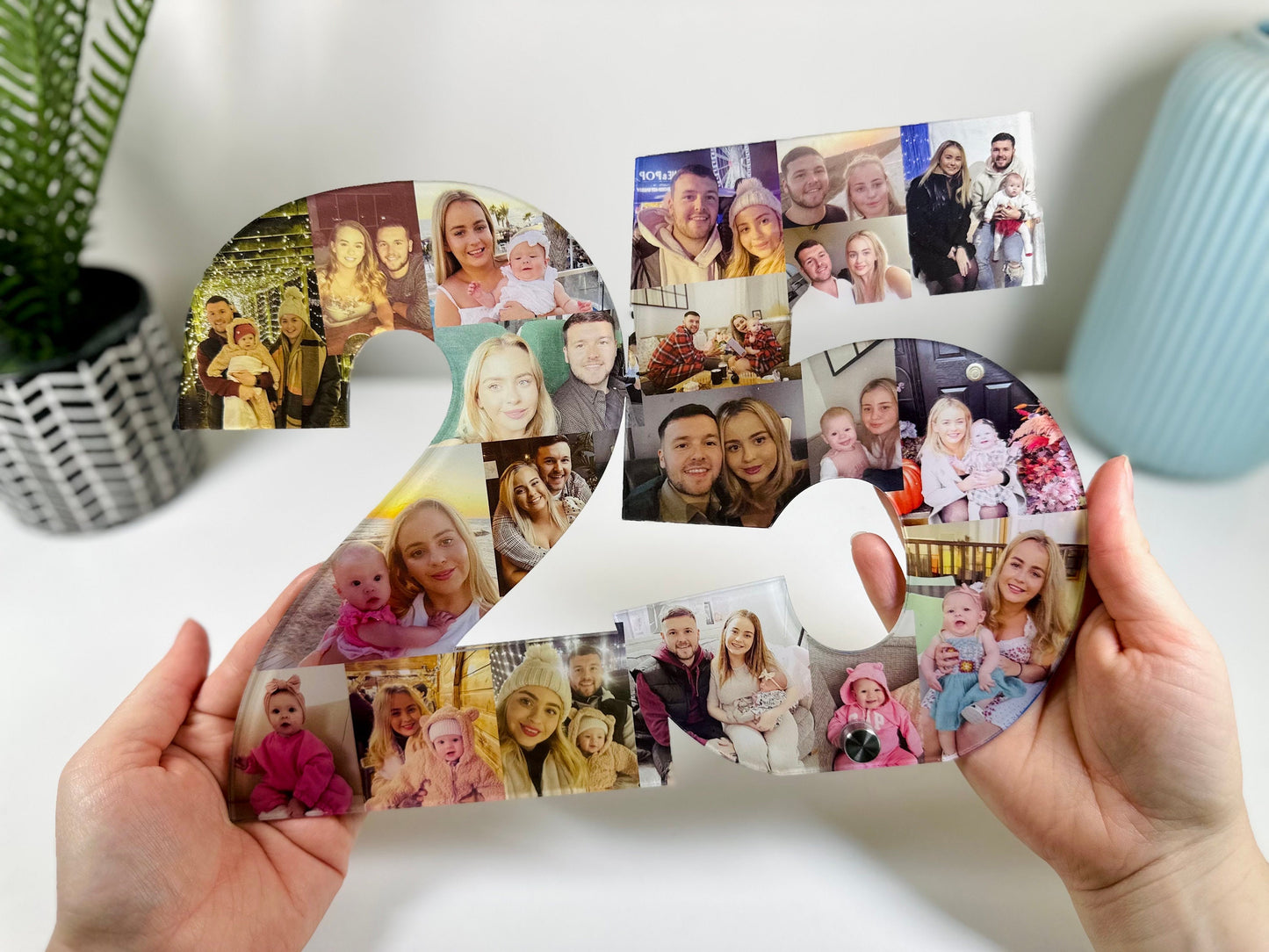 Acrylic Photo Number Collage, Birthday Gift, Photo Gift, Personalised gift,