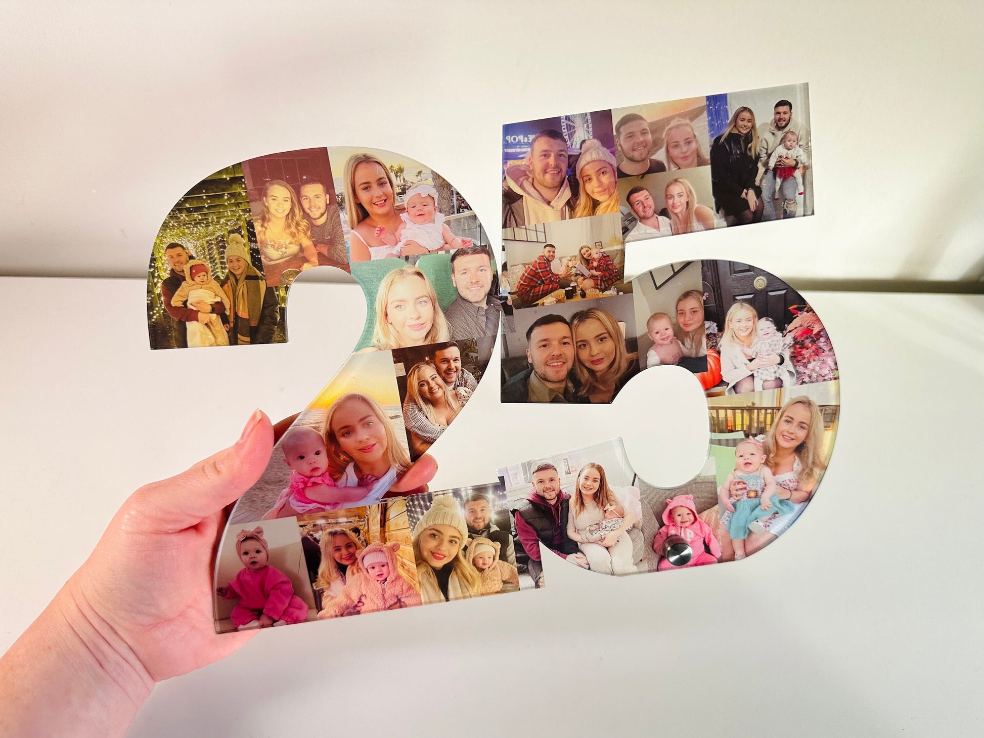 Acrylic Photo Number Collage, Birthday Gift, Photo Gift, Personalised gift,