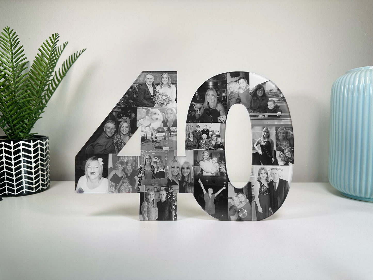 Acrylic Photo Number Collage, Birthday Gift, Photo Gift, Personalised gift,