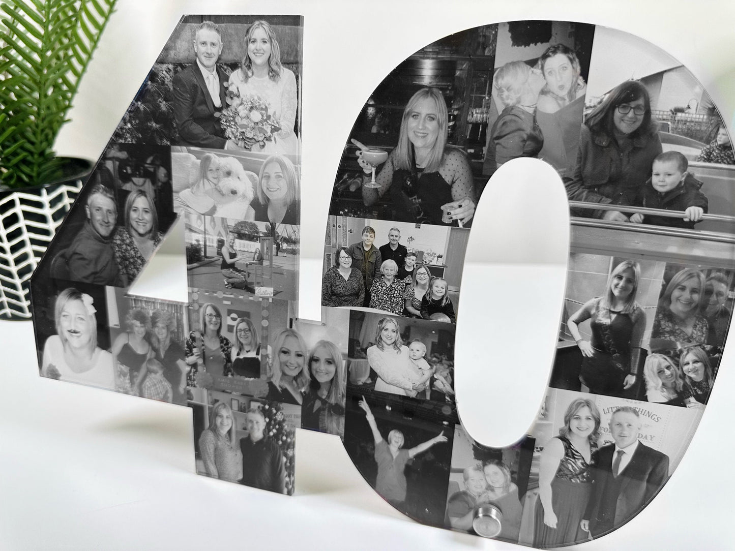 Acrylic Photo Number Collage, Birthday Gift, Photo Gift, Personalised gift,