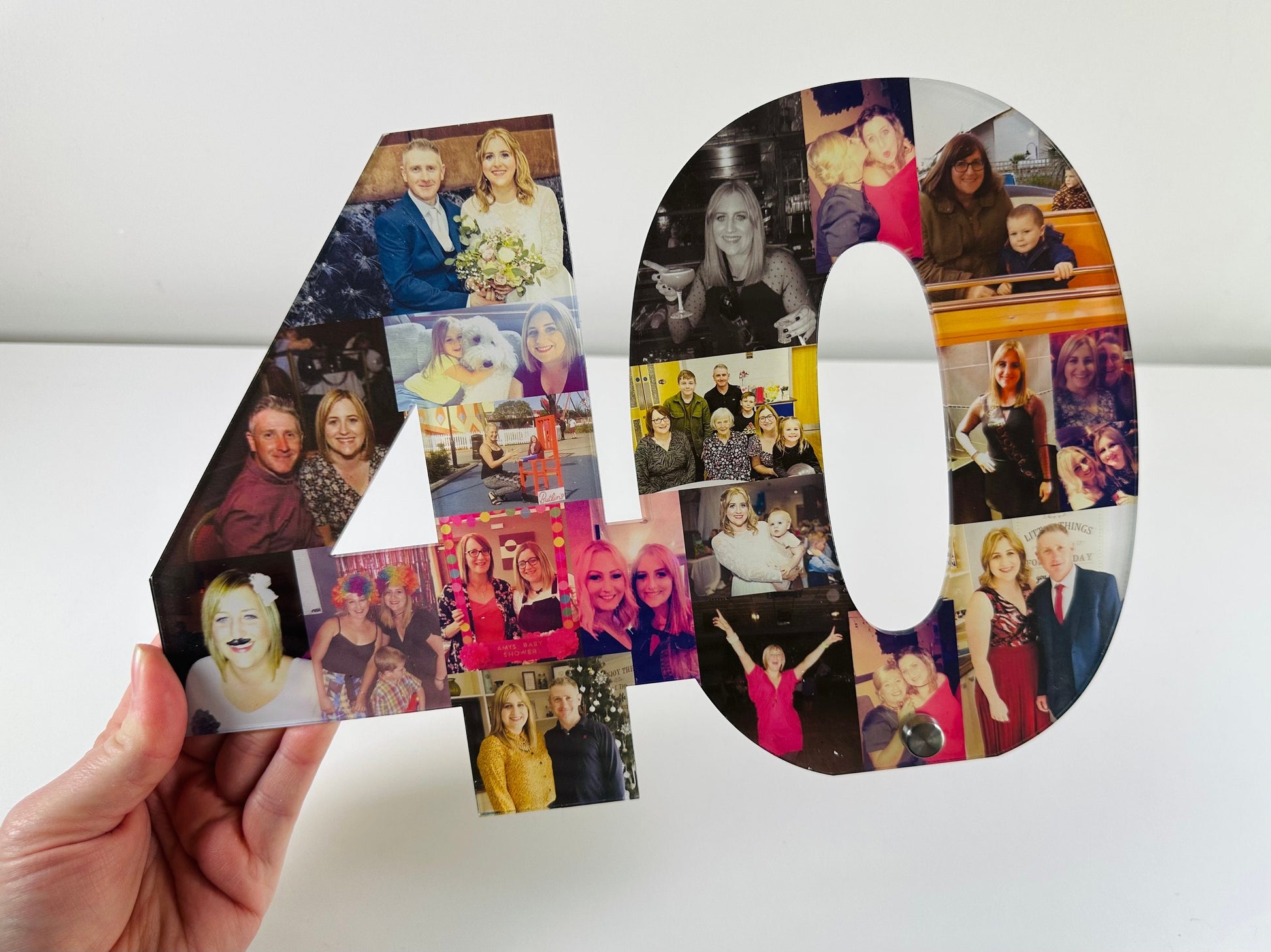 Acrylic Photo Number Collage, Birthday Gift, Photo Gift, Personalised gift,