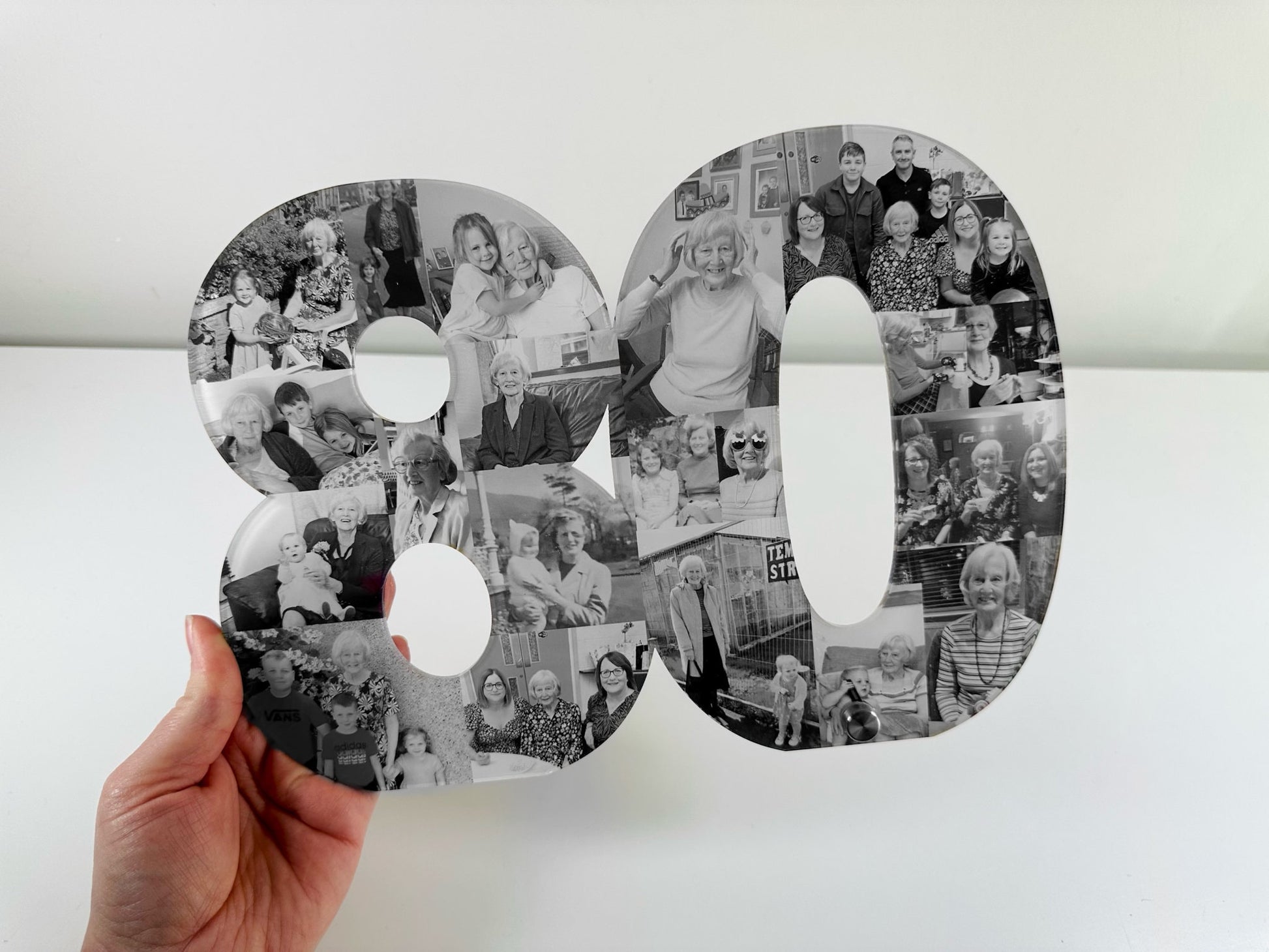 Acrylic Photo Number Collage, Birthday Gift, Photo Gift, Personalised gift,