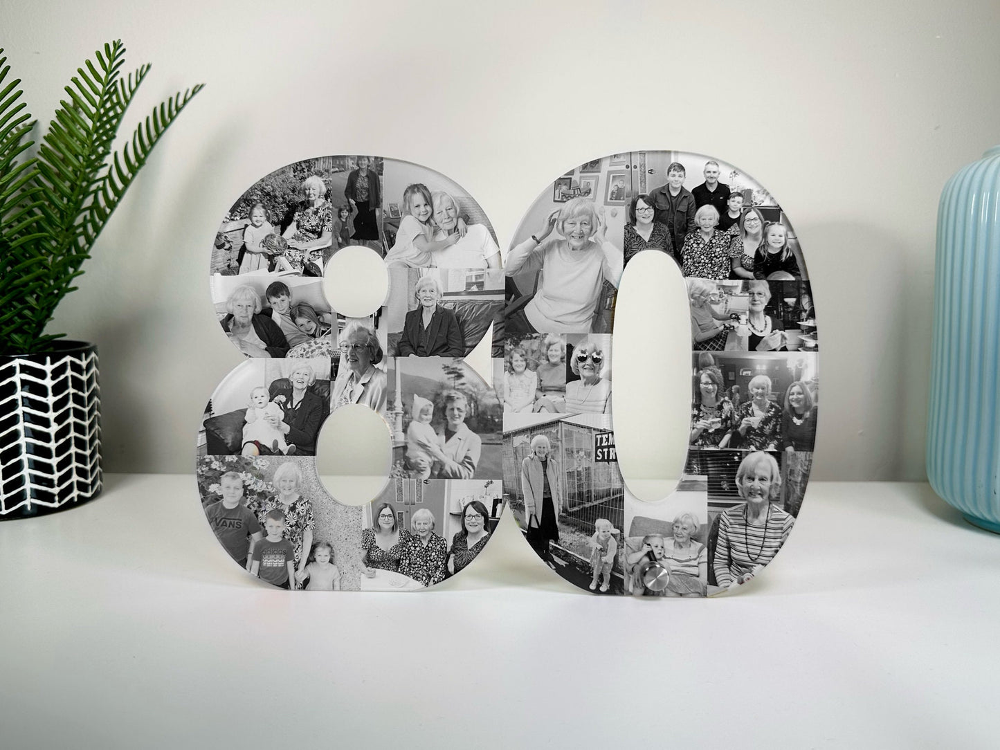 Acrylic Photo Number Collage, Birthday Gift, Photo Gift, Personalised gift,