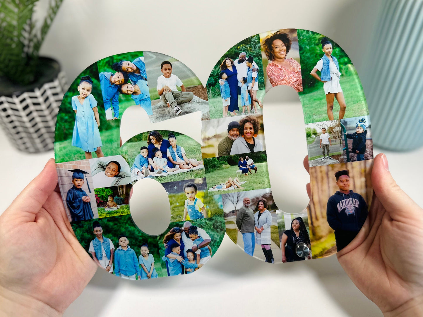 Acrylic Photo Number Collage, Birthday Gift, Photo Gift, Personalised gift,