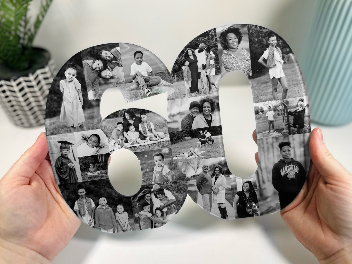 Acrylic Photo Number Collage, Birthday Gift, Photo Gift, Personalised gift,