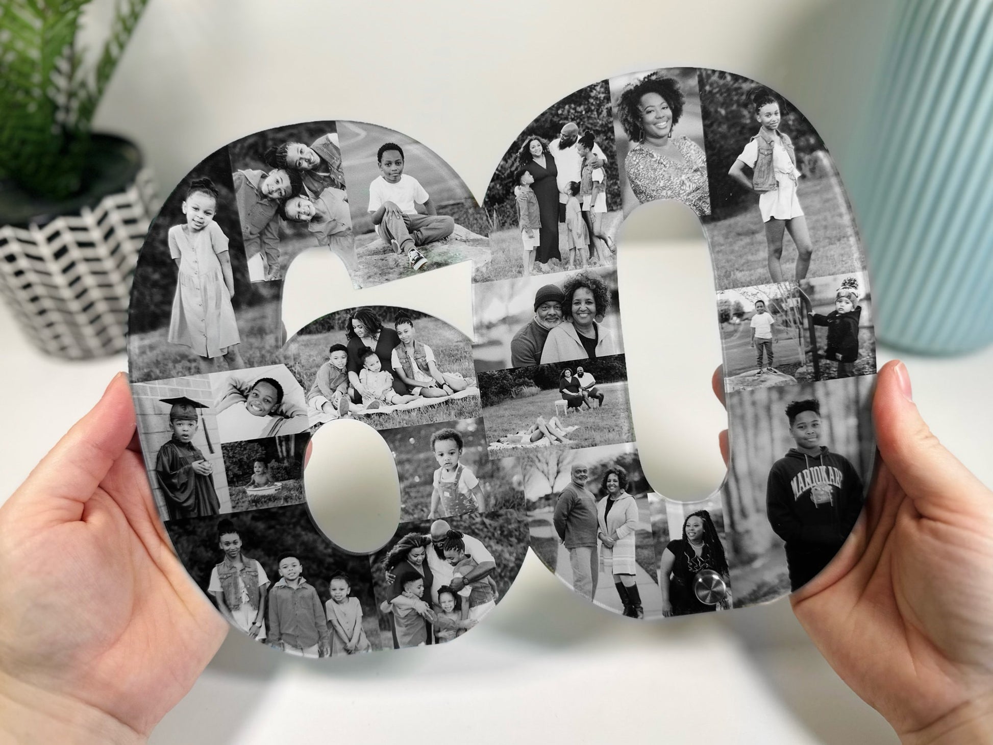 Acrylic Photo Number Collage, Birthday Gift, Photo Gift, Personalised gift,