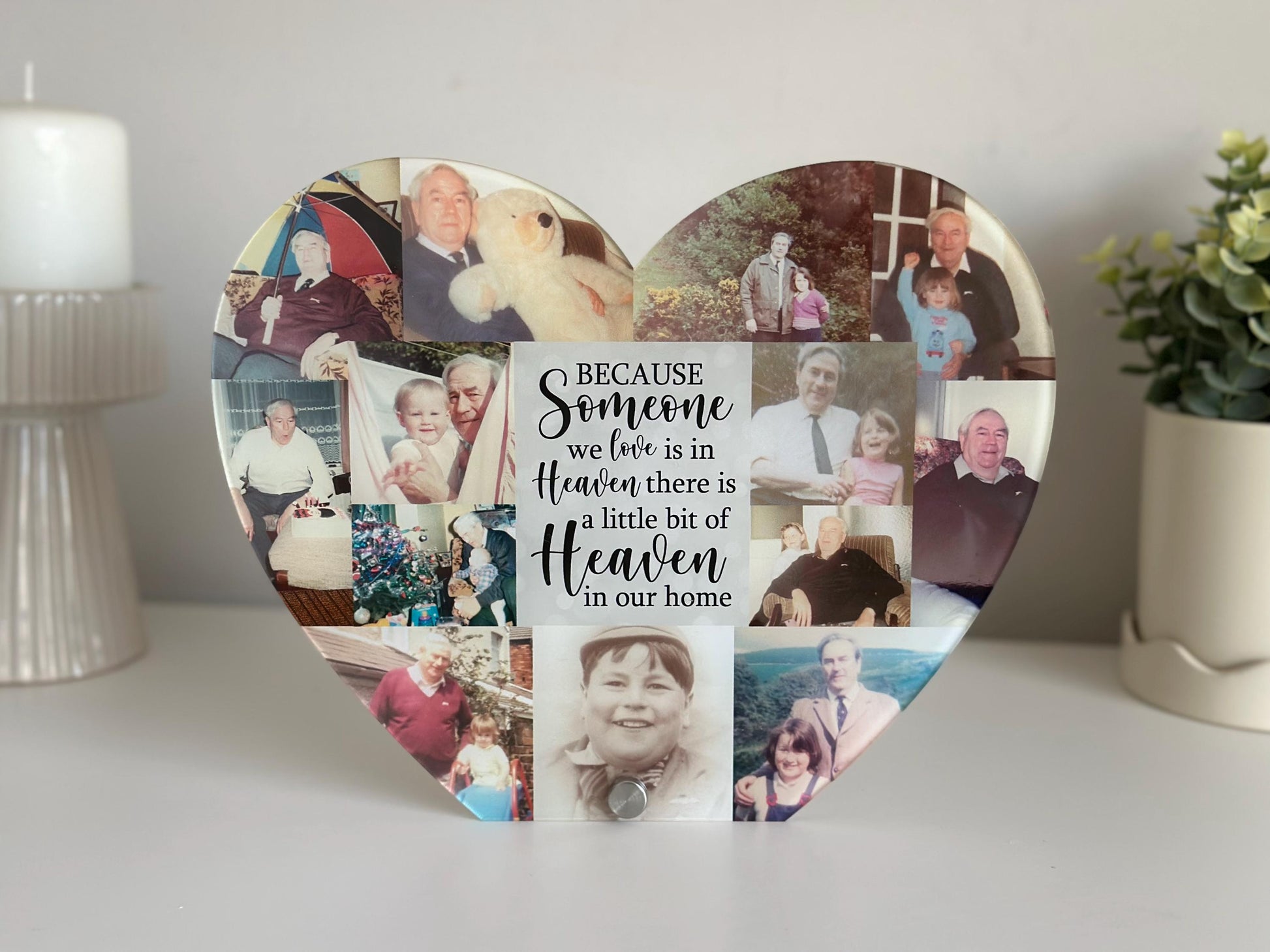 Someone in Heaven Photo Heart, Photo Collage, Heart Collage, Photo Gift, Personalised gift,