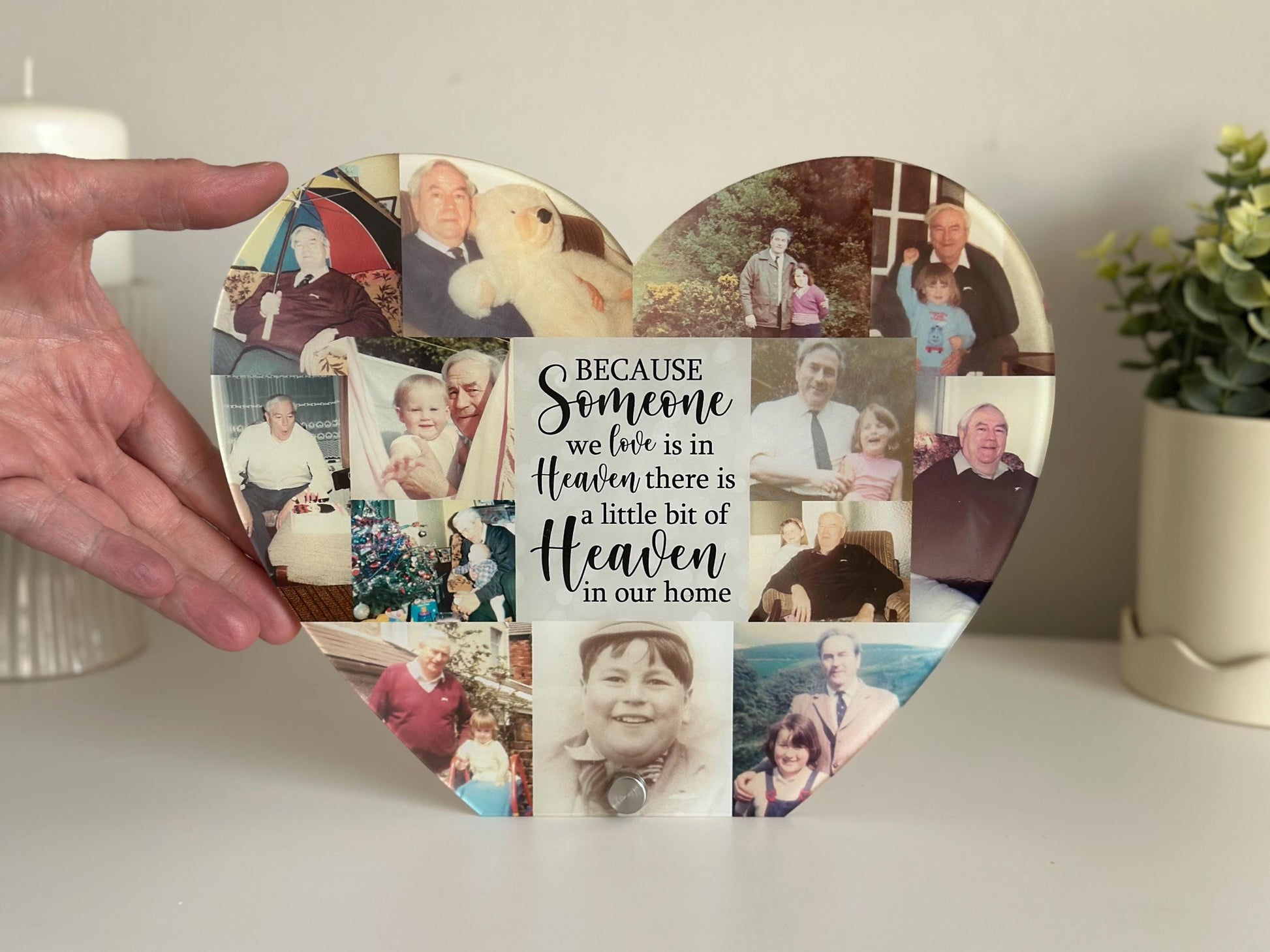 Someone in Heaven Photo Heart, Photo Collage, Heart Collage, Photo Gift, Personalised gift,