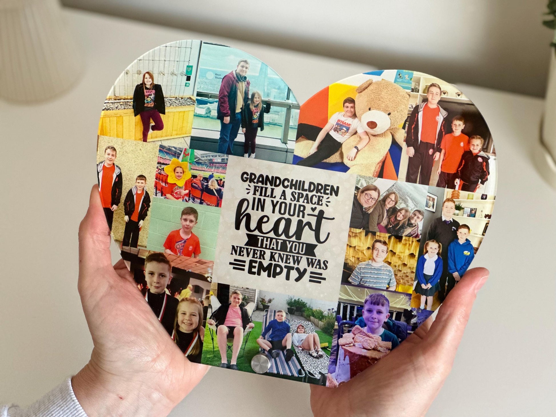 20cm Photo Heart, Photo Collage, Heart Collage, Photo Gift, Personalised gift, Grandchild, Grandparent Gift