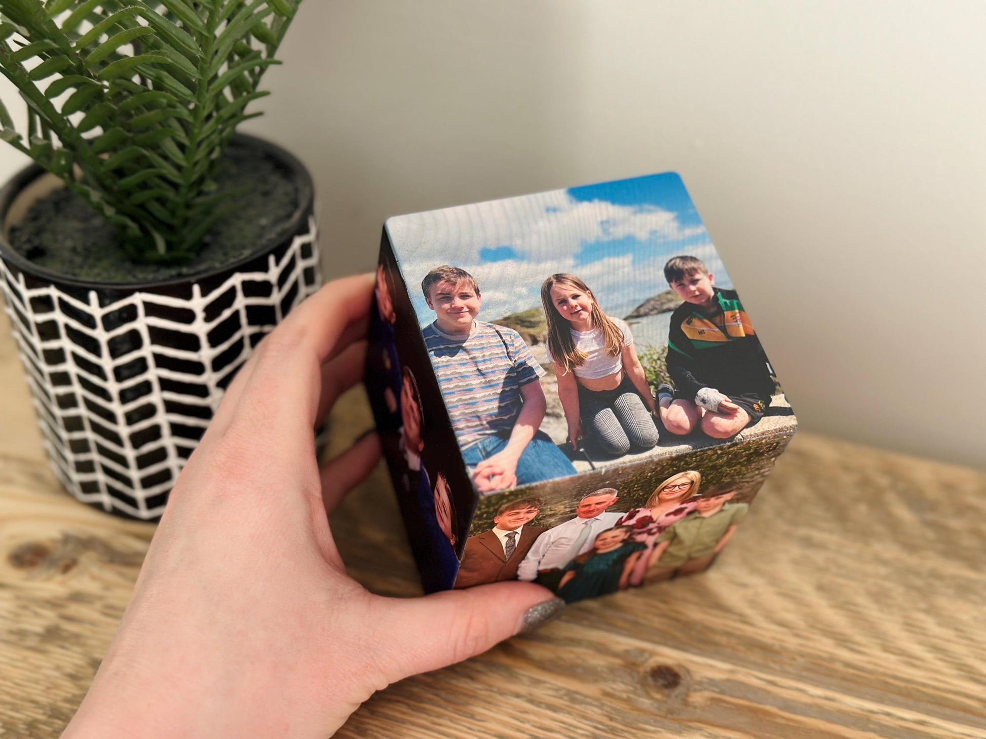 Photo Cube, Photo Block - Photo Gift Idea, wooden photo block, photo keepsake, wooden block, handmade gift, photo gift,