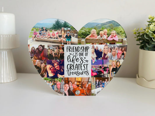 20cm Photo Heart Friendship Quote