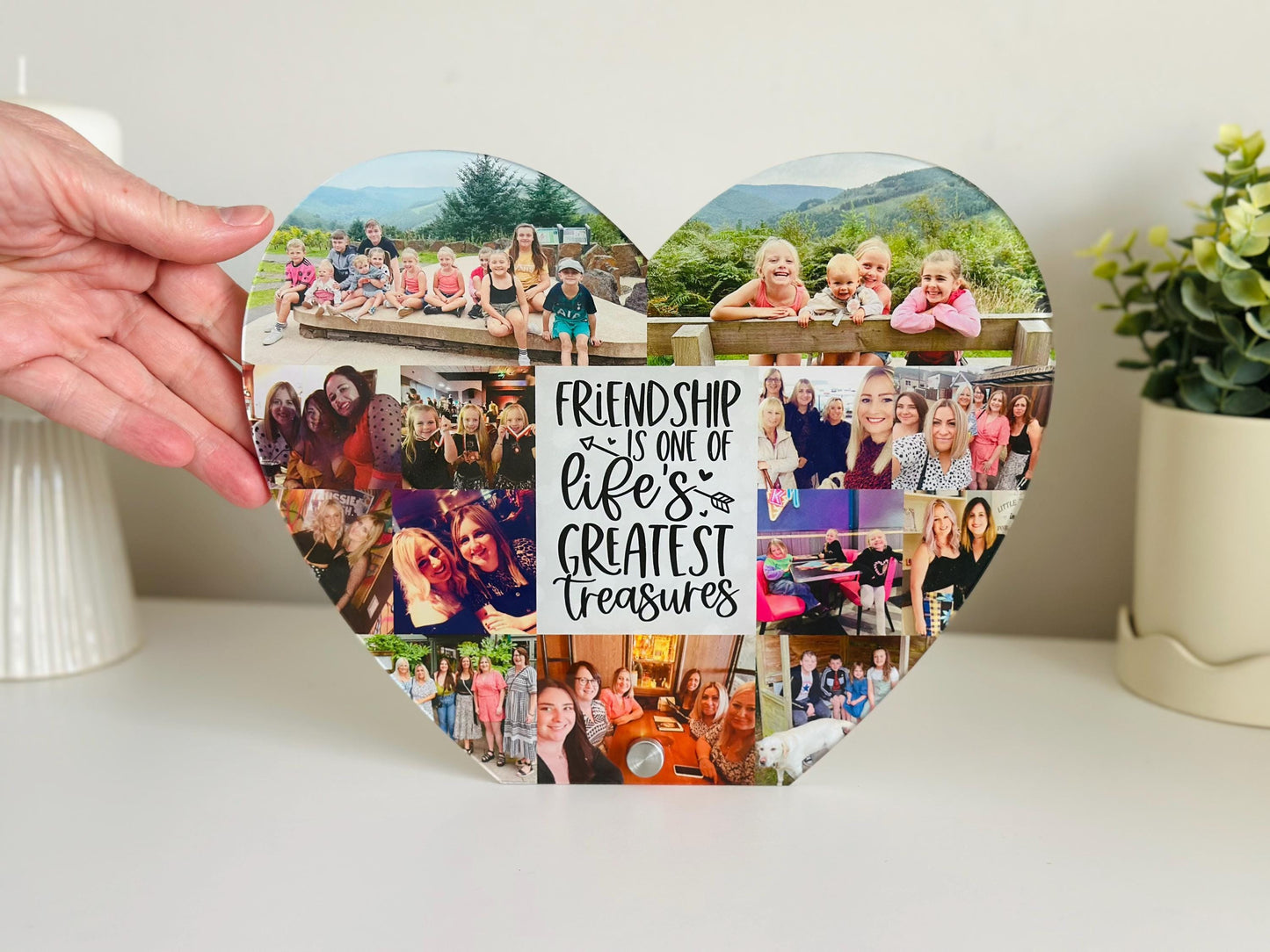 20cm Photo Heart Friendship Quote