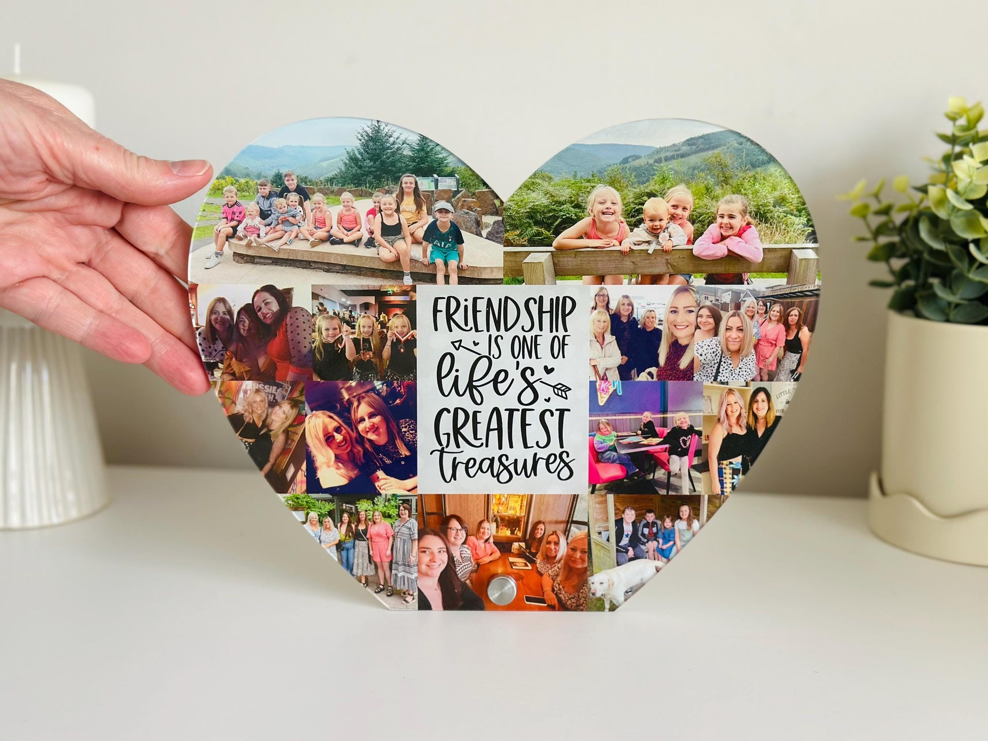 20cm Photo Heart Friendship Quote