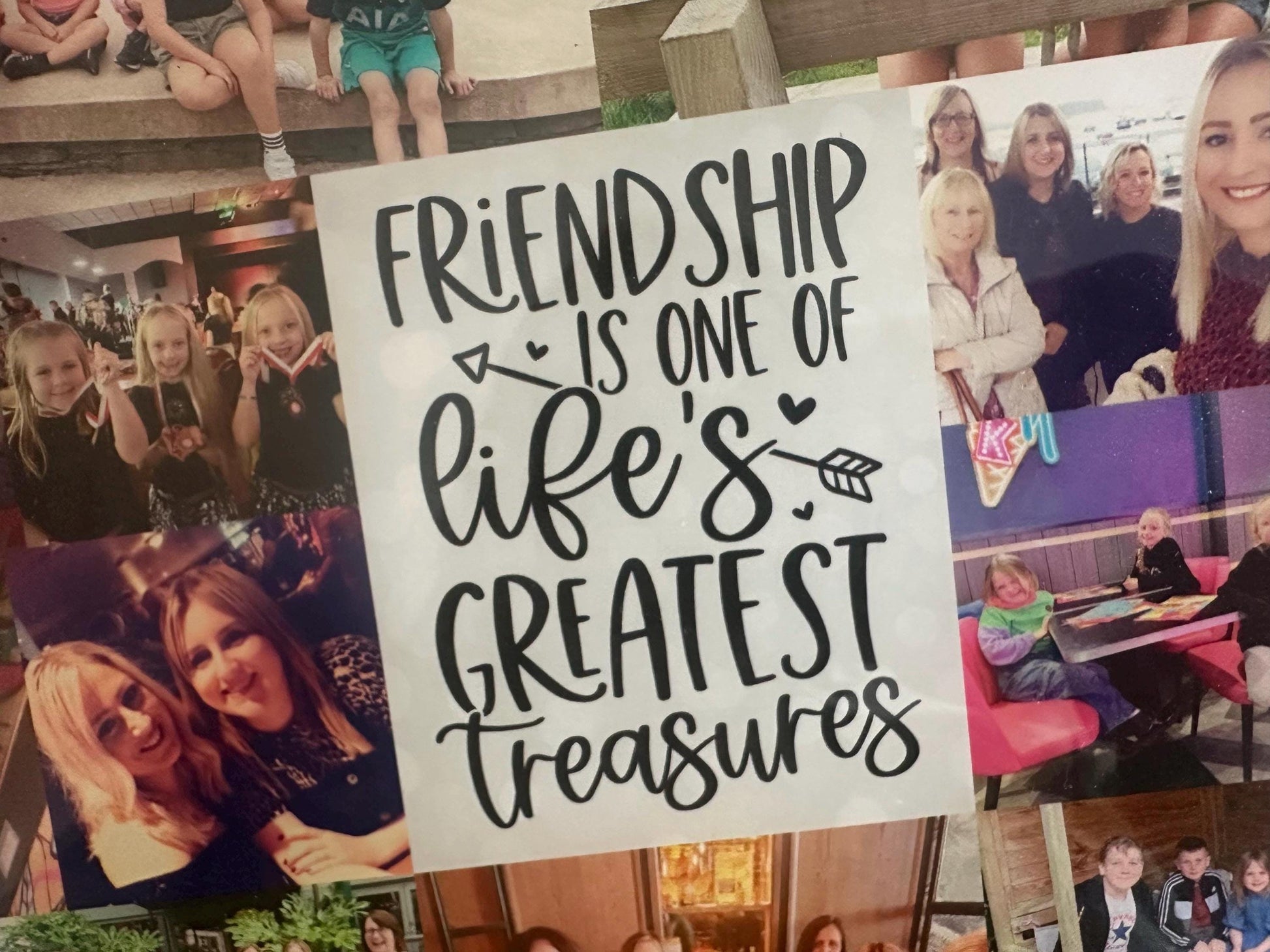 20cm Photo Heart Friendship Quote